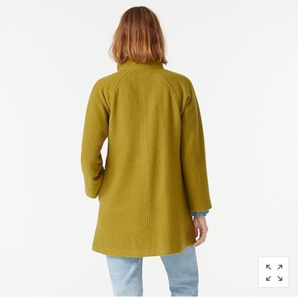 NWOT JCrew Mockneck Wool Coat, XXS - Picture 4 of 9